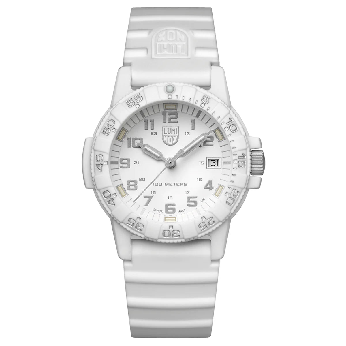 Luminox Leatherback Sea Turtle XS.0307.WO white dial front view