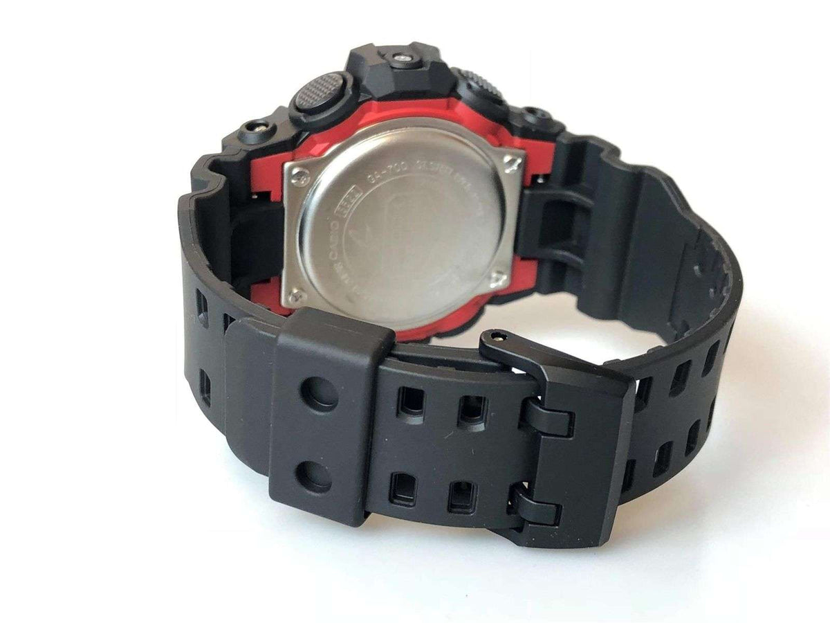 Casio G-Shock Black Red Men's Alarm Chronograph Watch GA-700-1AER - WatchNation