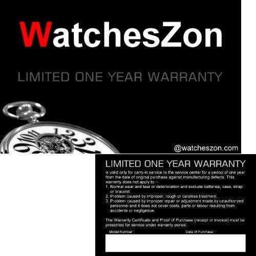 Stainless steel chronograph watch with black dial, partial view, linked bracelet