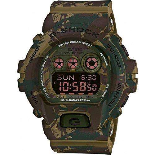 Casio G-Shock digital camo sport watch with LED display