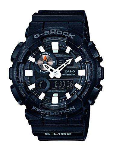 G-SHOCK men’s wristwatch with dark blue resin case, analog-digital face, rubber strap