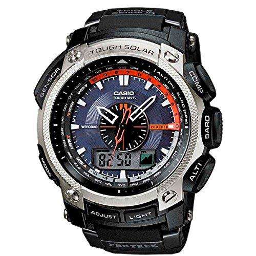 Casio Pro Trek Waveceptor men’s sports watch with black resin strap and blue dial