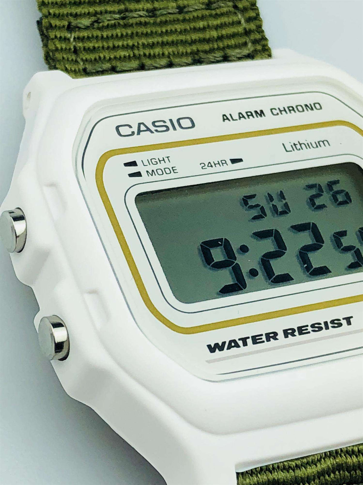 Casio Collection Khaki Fabirc Strap Unisex Alarm Chronograph W-59B-1-3AVEF - WatchNation