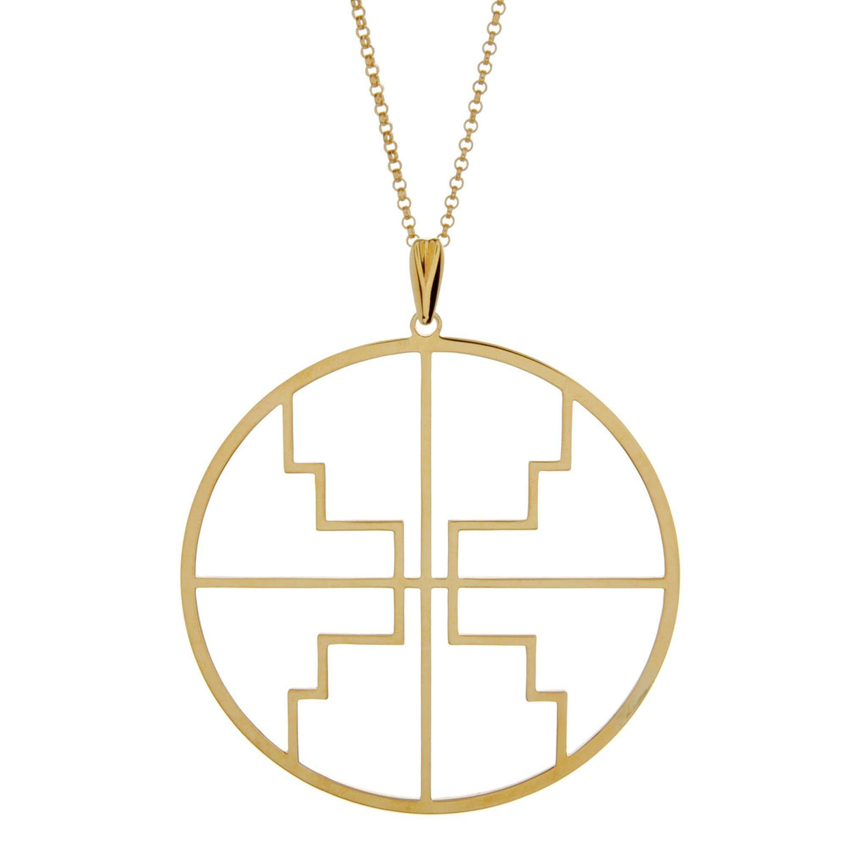 Kim Minchin Roxy Disc Gold NecklaceSleek and stylish, this Kim Minchin Roxy Disc Gold Necklace is a must have for any occasion. The pendant is approximately 6cm in size with the chain being 80cm in size. The necklace is made from 925 Sterling Silver And 14k Gold Plate.Key Features:80cm Chain Length6cm Pendant925 Link ChainThe Brand: Kim MinchinKim Minchin Jewellery was founded back in 2014 by well known designer Kim Minchin Dunn. The philosphy of the brand centres around being able to wear an