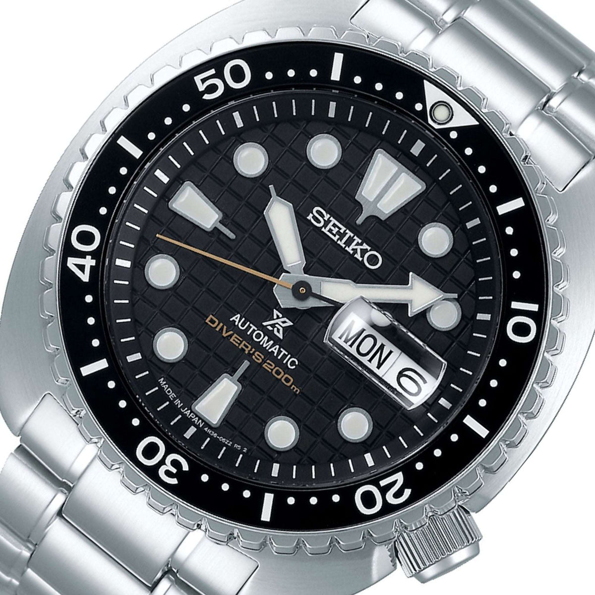 Seiko Prospex 'King Turtle' Automatic Black Dial Silver Stainless Steel Diver's Men's Watch SRPE03K1