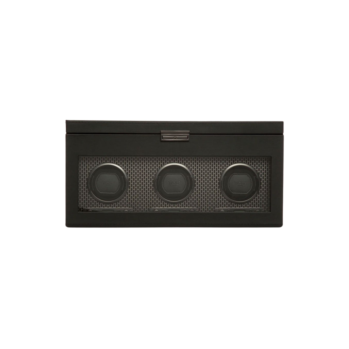 WOLF Axis Powder Coat Triple Watch Winder with Storage 469403