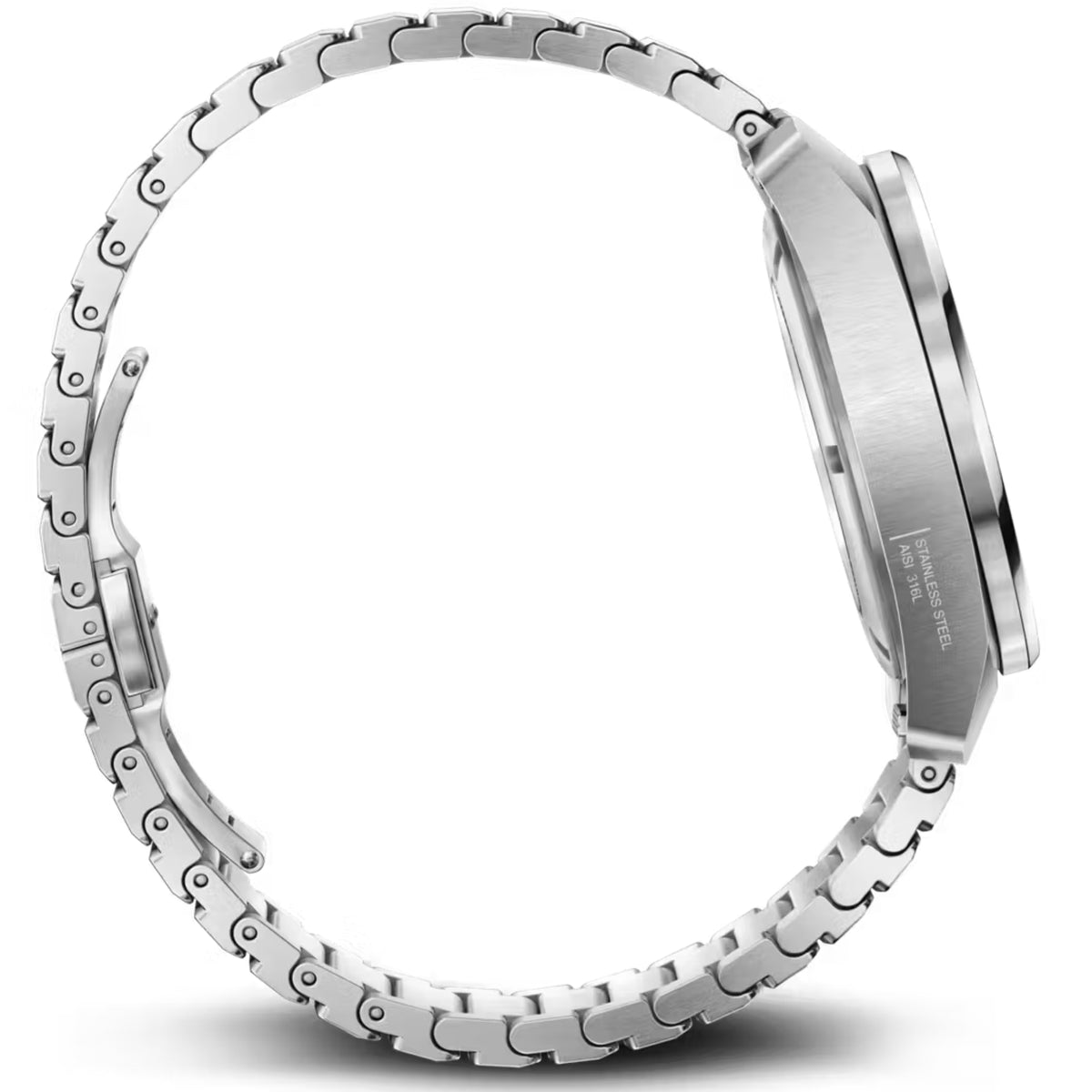 Victorinox 242059 stainless steel bracelet and deployant clasp detail side profile