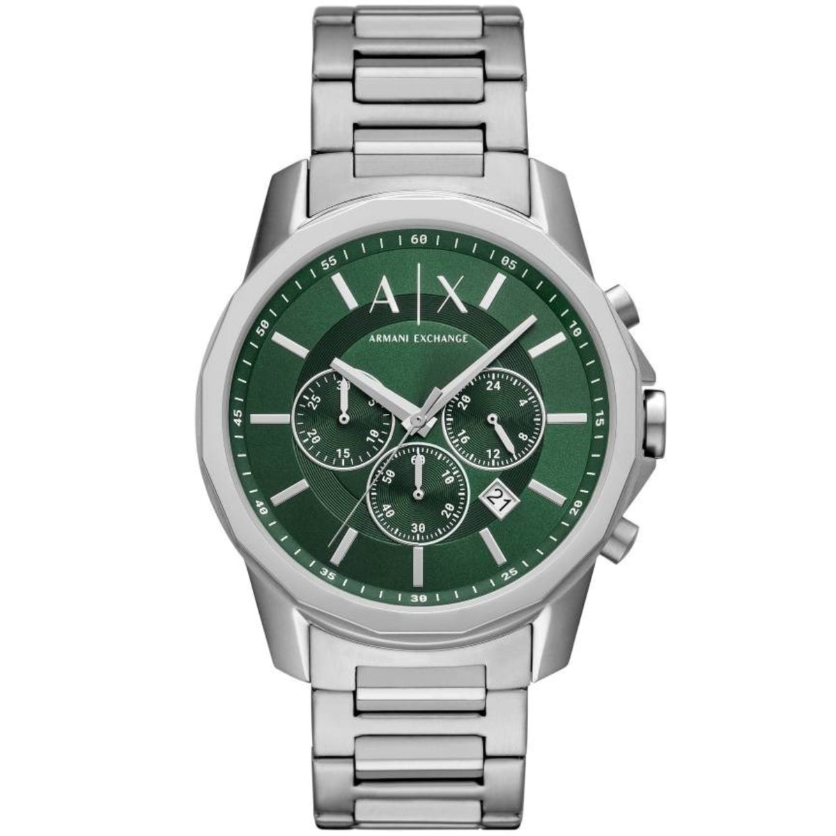 Armani Exchange Banks 44mm AX1771 green dial front view