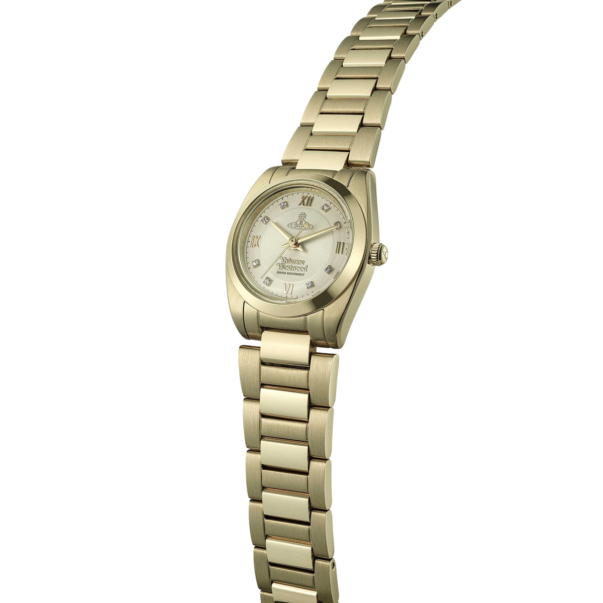 Vivienne Westwood The Tavistock 28mm Champagne Dial Yellow Gold-Tone Steel Ladies Quartz Watch VV356LGYGD