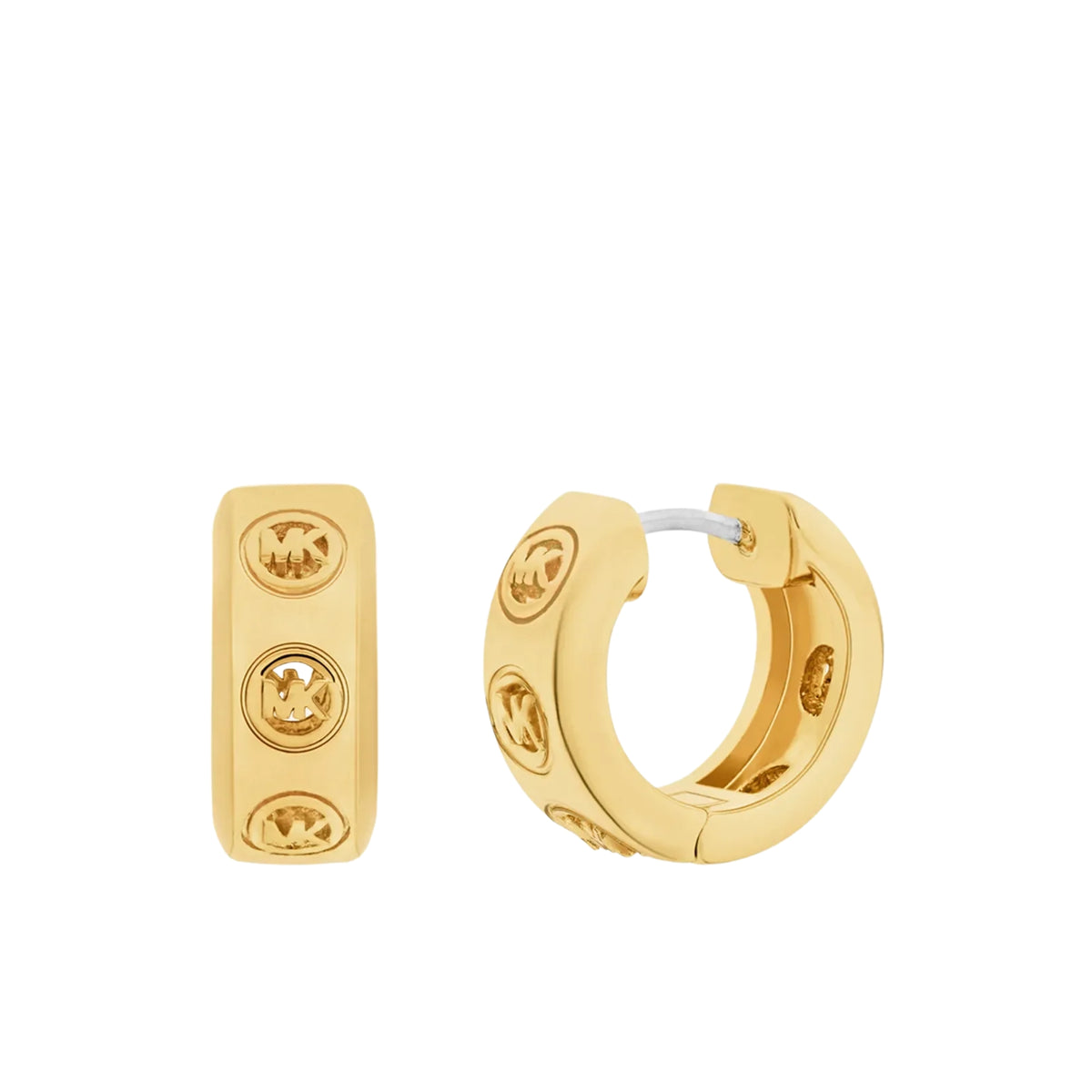 Michael Kors MK Logo 7mm Gold Logo Huggie Ladies Earrings MKJ8655710