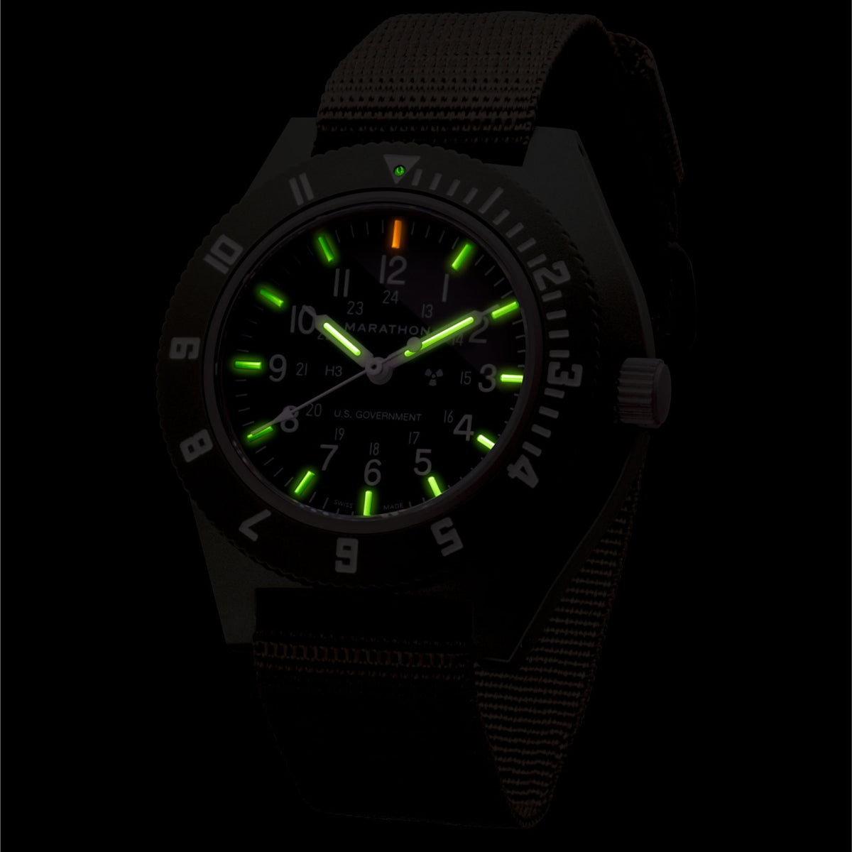 Marathon Navigator U.S. Government 41mm Black Dial Nylon Mens Quartz Watch WW194001SG-0002