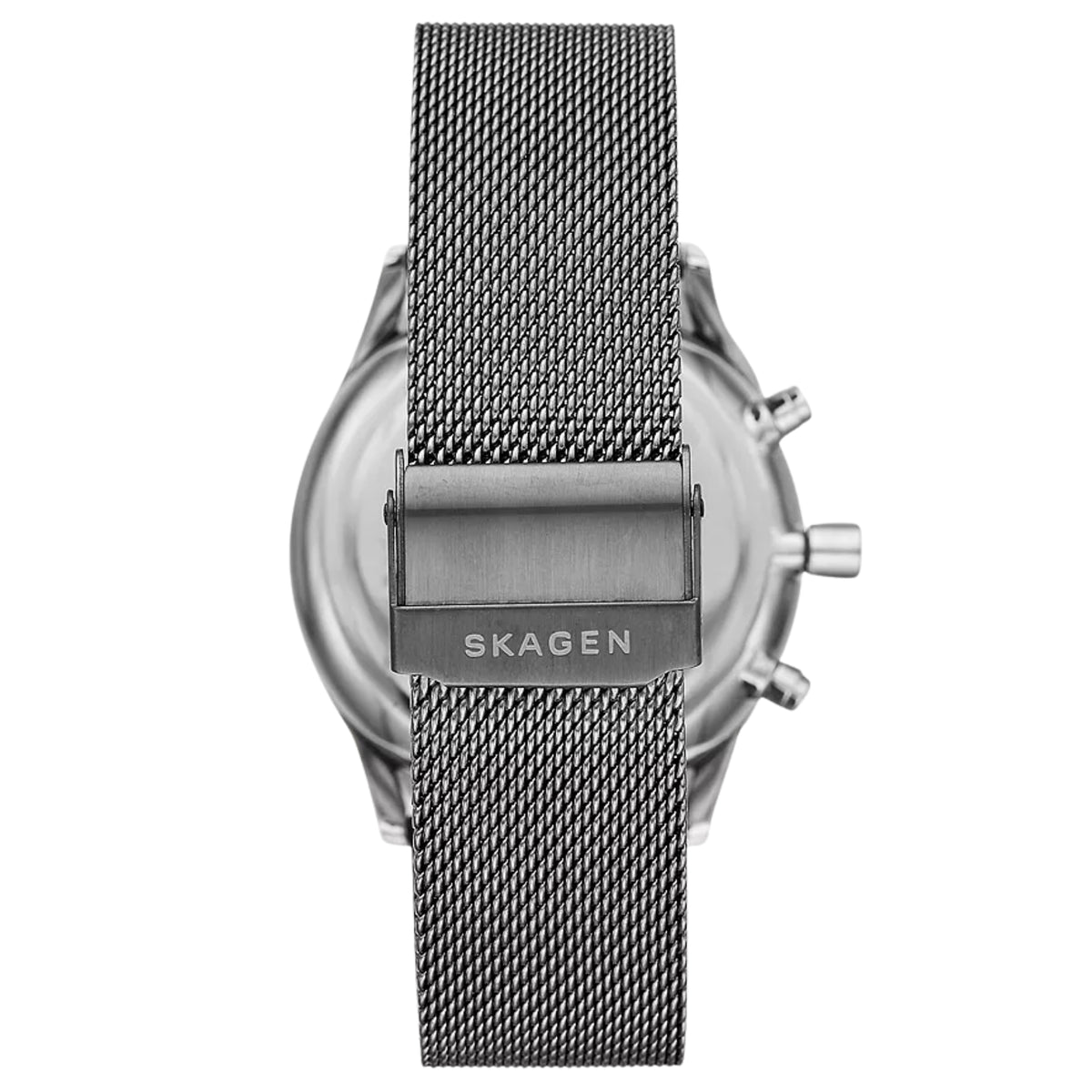 Orologio da uomo Skagen Holst cronografo con cinturino in maglia d'acciaio carbone e quadrante carbone SKW6608