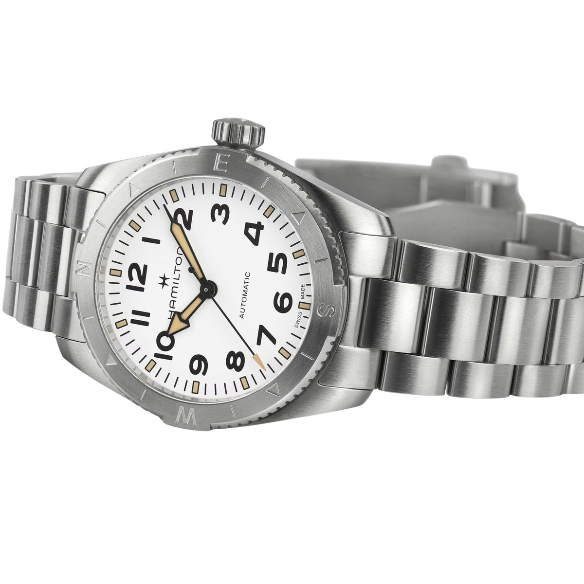 Hamilton Khaki Field Expedition 37mm White Dial Steel Mens Automatic Watch H70225110