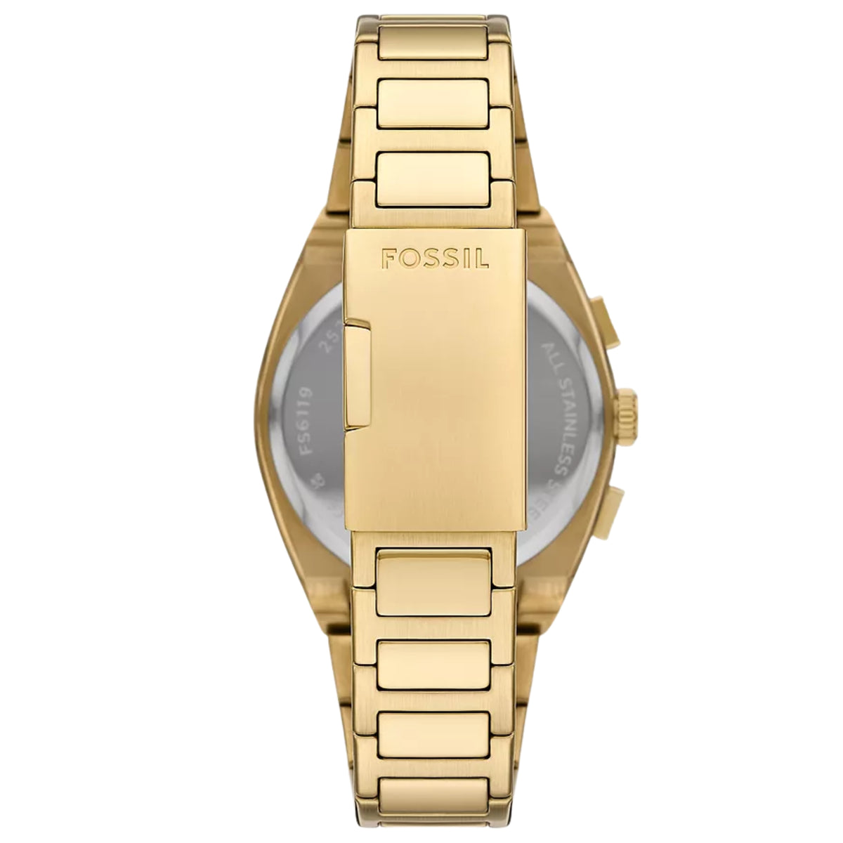 Fossil Everett FS6119 case back and clasp view