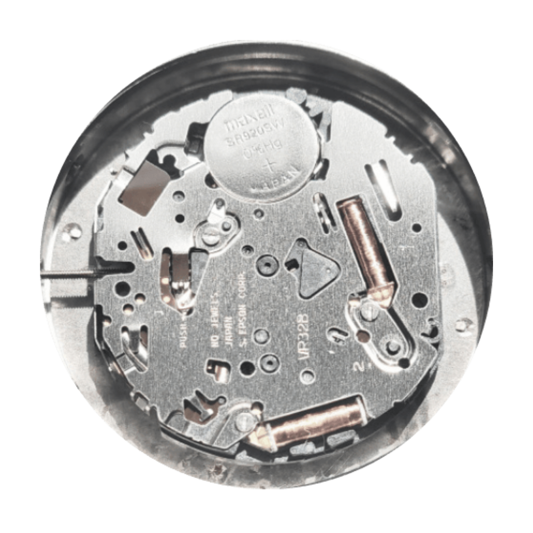 Fossil watch caseback highlighting 20-jewel automatic movement, rotor, and internal gears