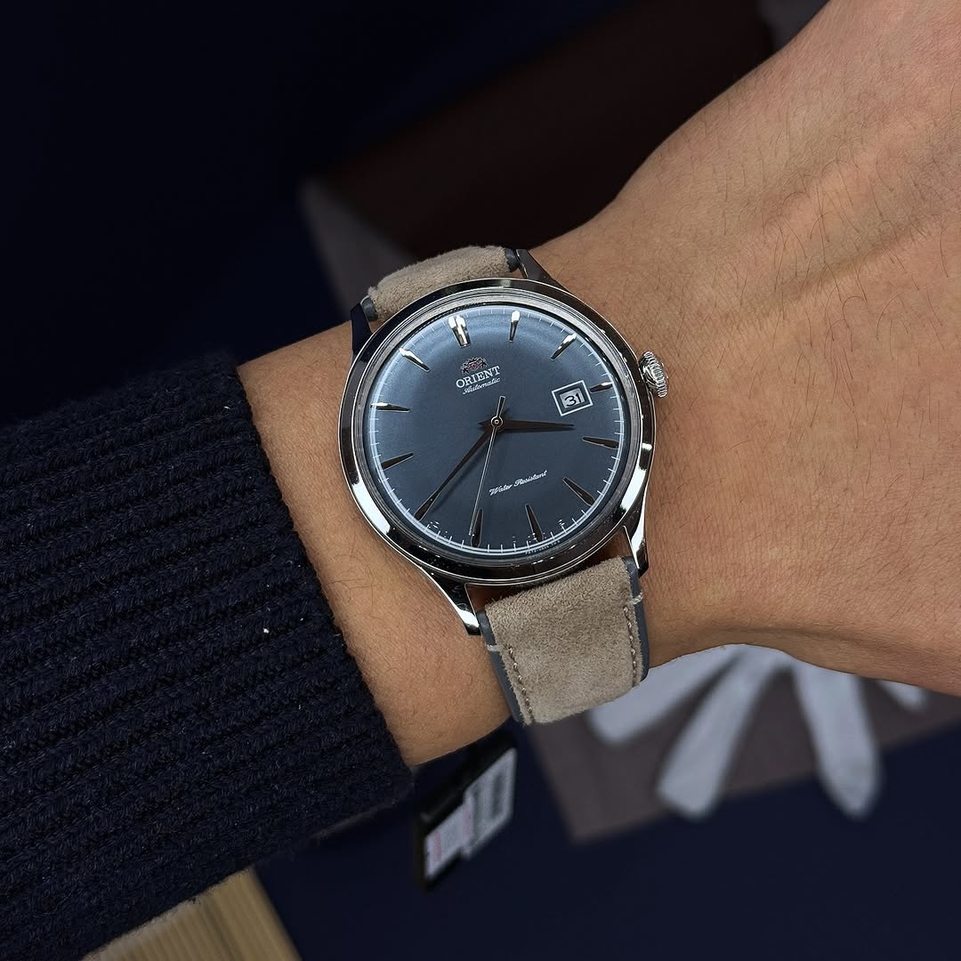 Orient Bambino RA-AC0M12L30B automatic dress watch worn on wrist