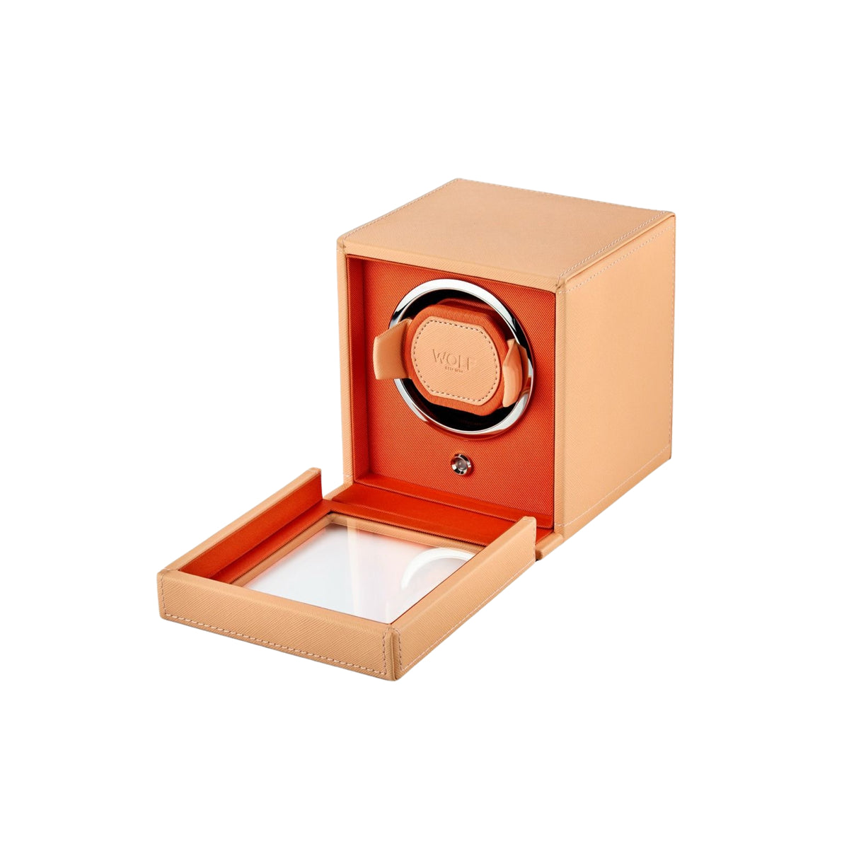 WOLF Cub Seltzer Peach Single Watch Winder with Cover 461162