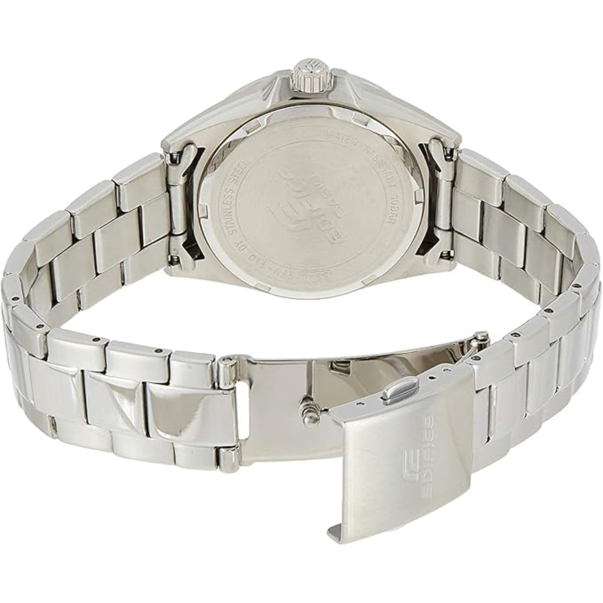 Casio Edifice Quartz Orange Dial Steel Strap Watch FV-100D-9AVUEF