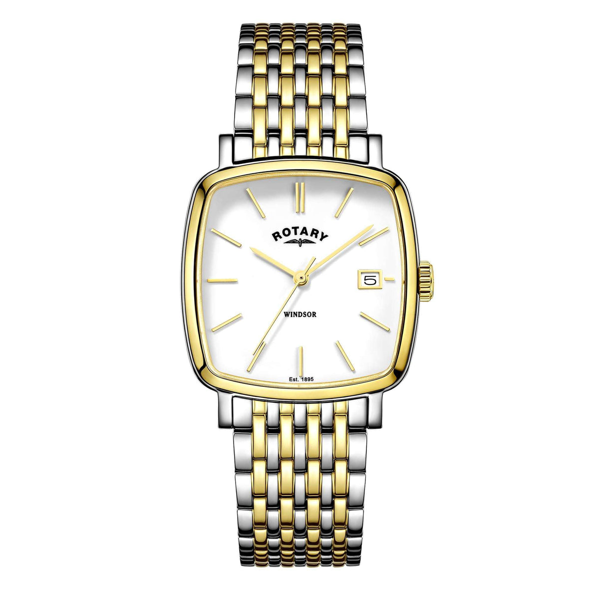 Rotary Windsor Two-Tone Men’s Cushion Watch - WatchNation