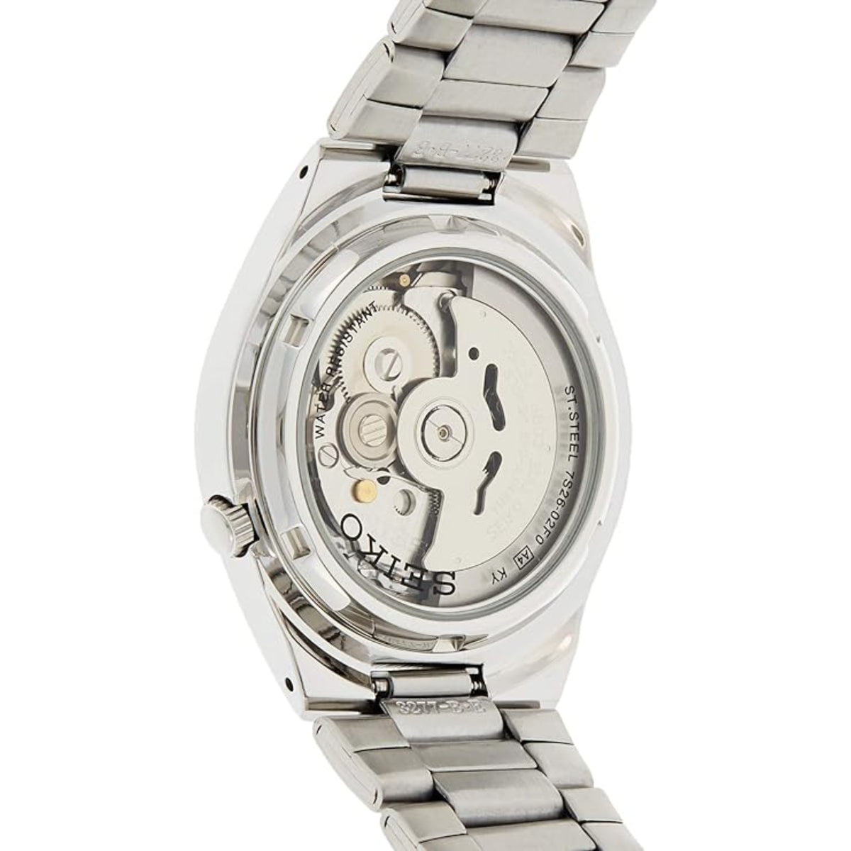 Seiko 5 Automatic SNK615K1 see-through exhibition caseback direct rear view