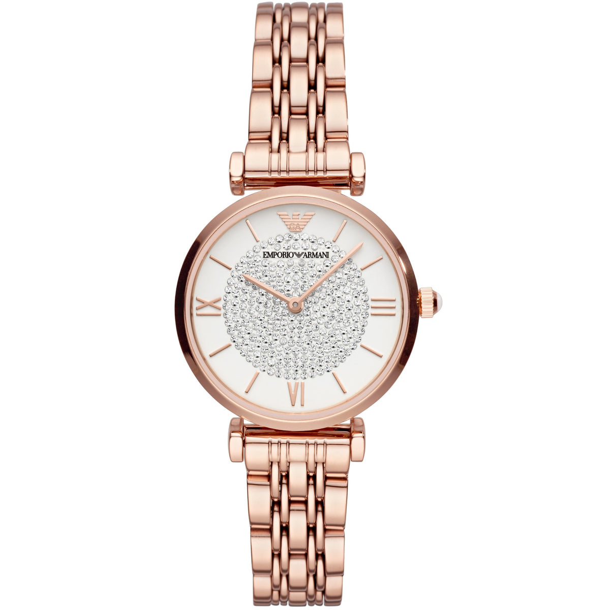 Emporio Armani Two-Hand White Dial Ladies Watch AR11244