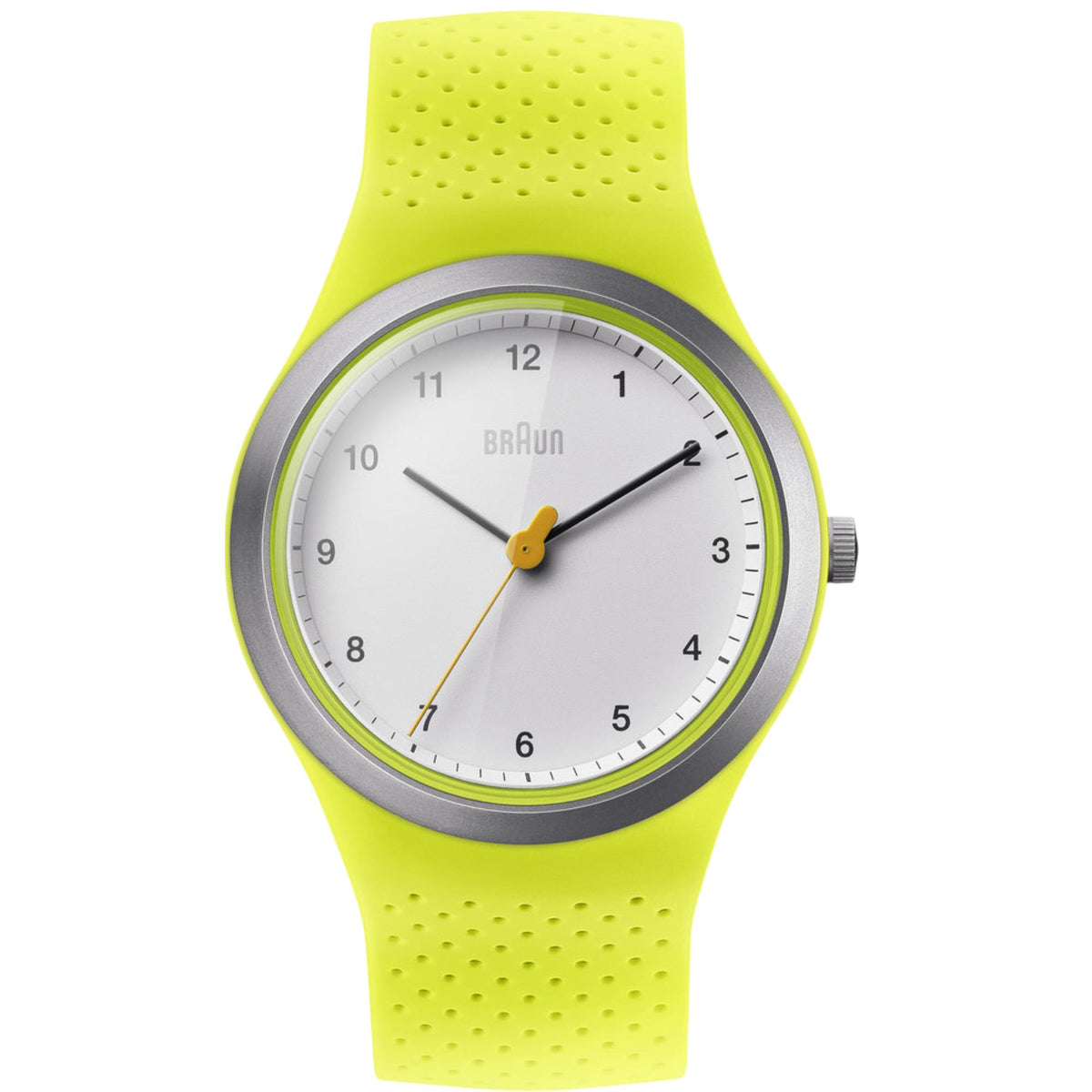 Braun Sport BN0111WHGRL white dial front view