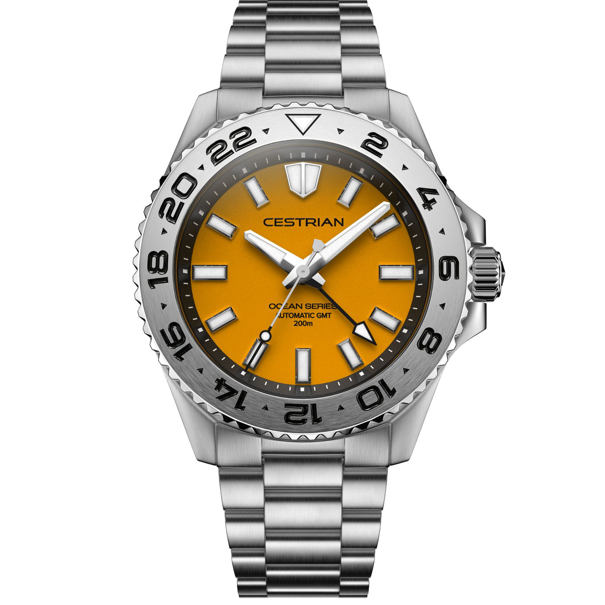 Cestrian Ocean Series 42mm CO-YLS001 yellow dial front view