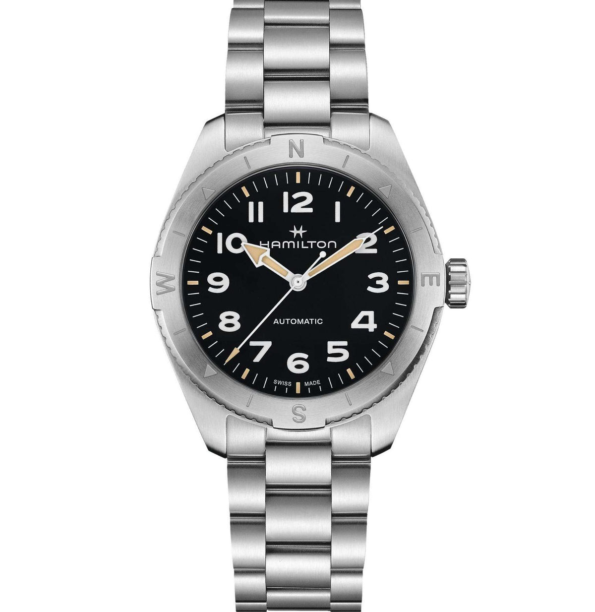 Hamilton Khaki Field Expedition Auto Black Dial Stainless Steel Bracelet Men's Watch H70315130