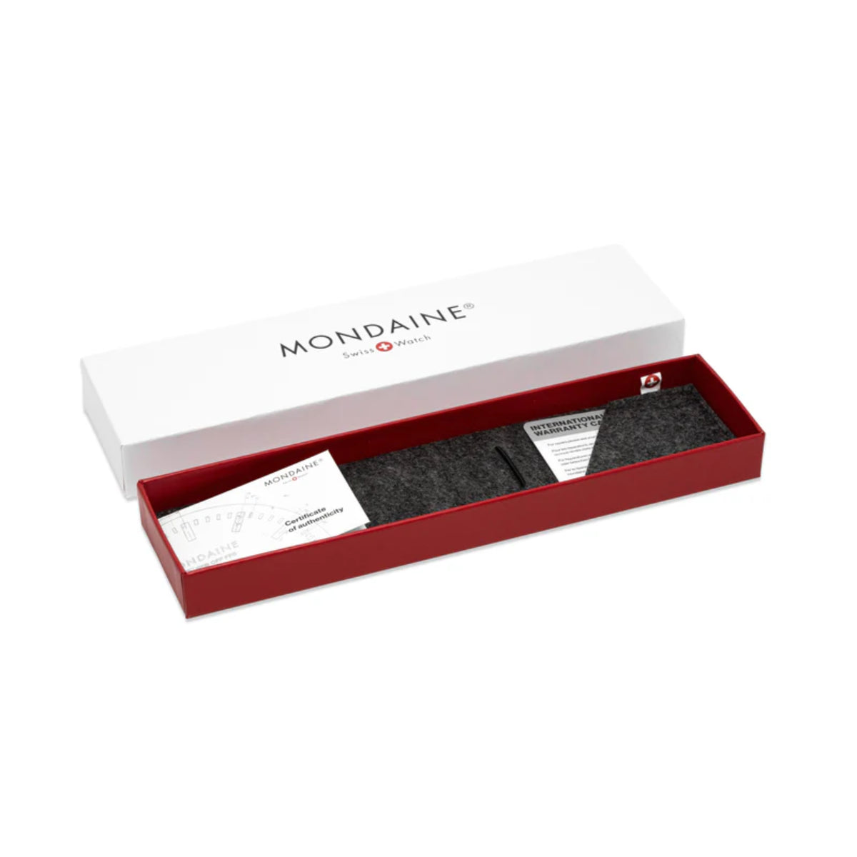 Ladies quartz wristwatch with black dial, black-and-white tartan strap, red accents