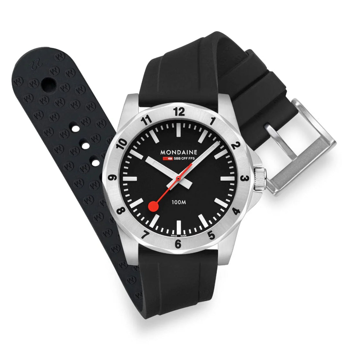 Mondaine Numeri Quartz Black Dial Men's Watch MSN.42120.RB