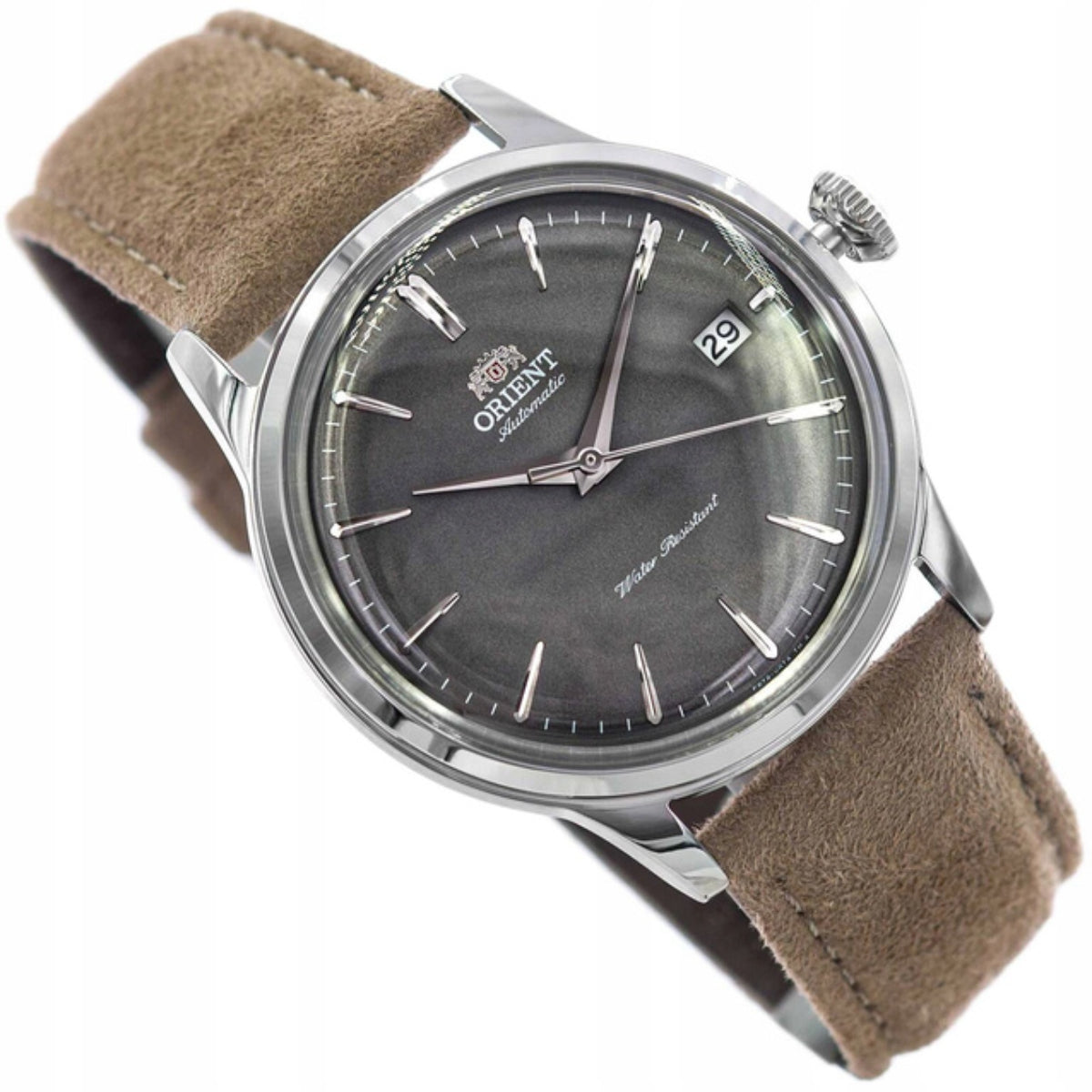 Orient Bambino RA-AC0M13N30B isolated diagonal front view