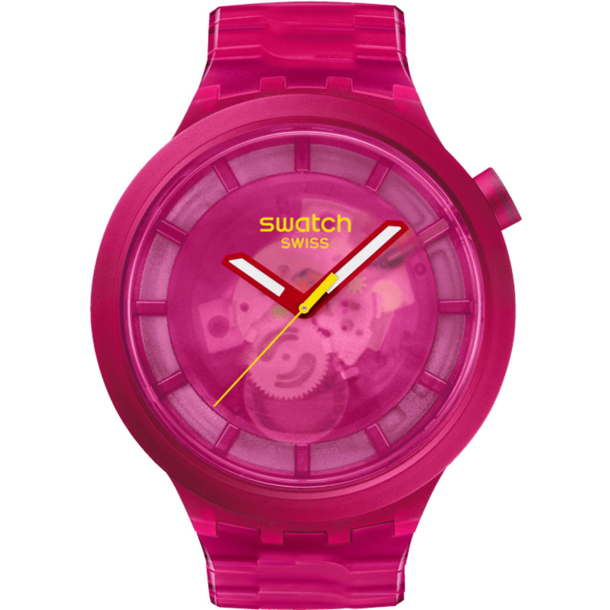 Pink Joy bio-sourced watch with pink dial and matching pink strap