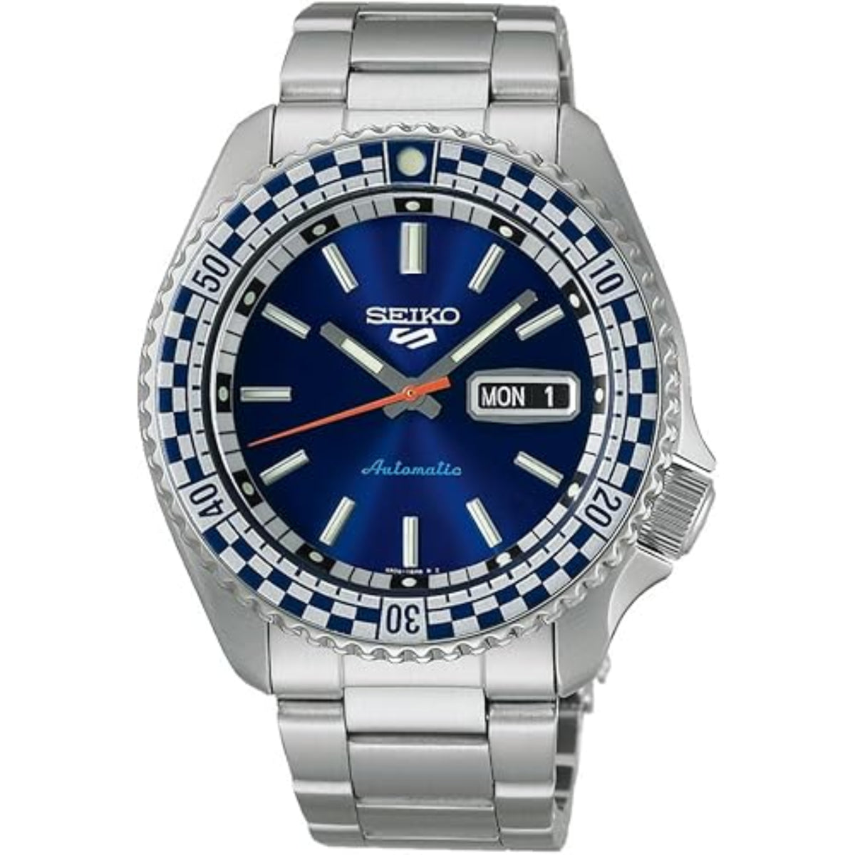 Seiko 5 Sports SRPK65K1 blue dial automatic watch front view