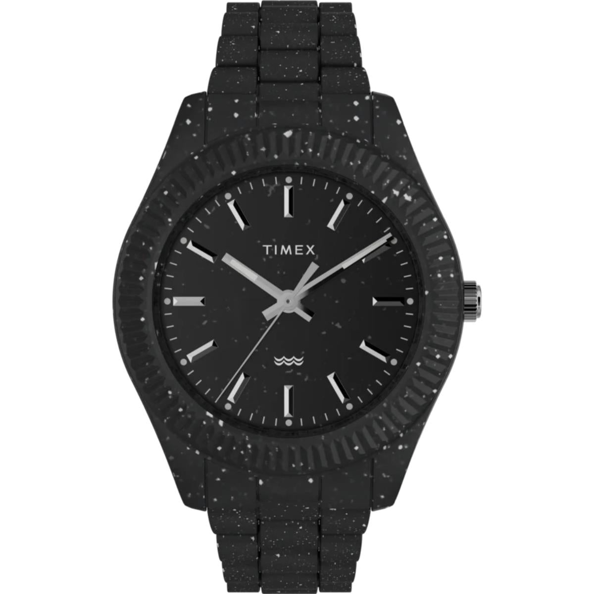 Timex Legacy Ocean Quartz Black Dial Recycled Plastic Strap Men's Watch TW2V77000