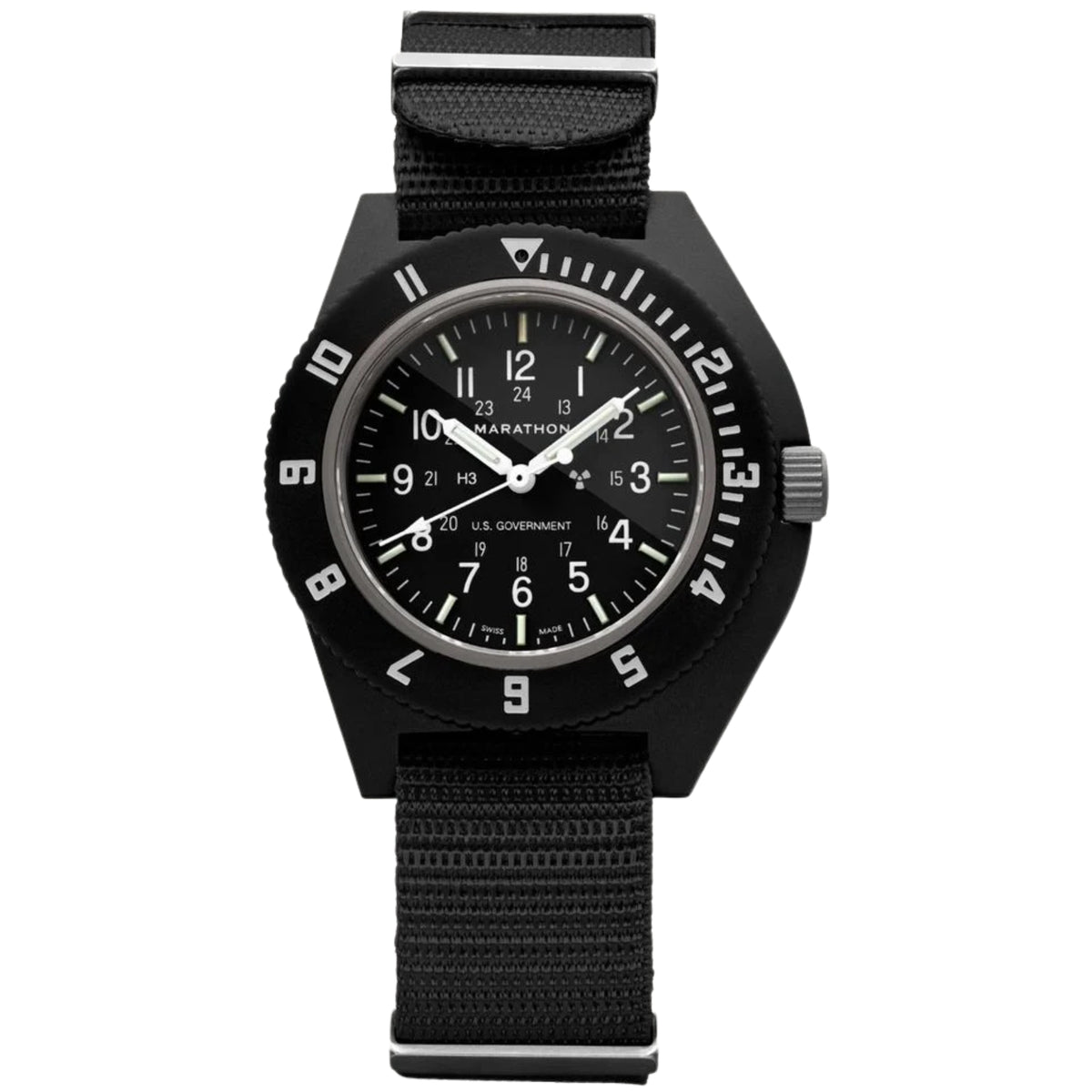 Marathon Navigator U.S. Government 41mm Black Dial Nylon Mens Quartz Watch WW194001BK-0001