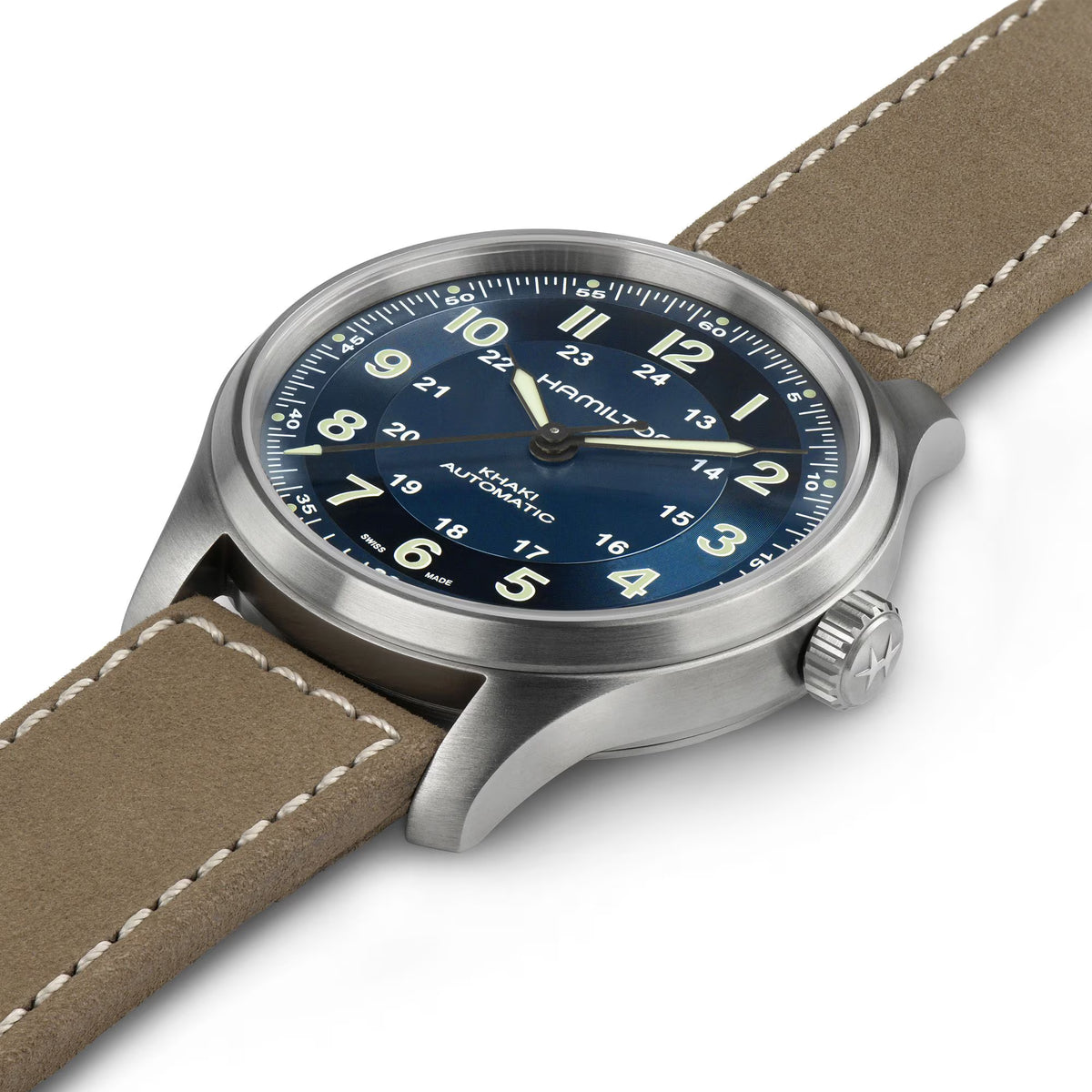 Hamilton Khaki Field H70545540 42mm lightweight titanium case side profile