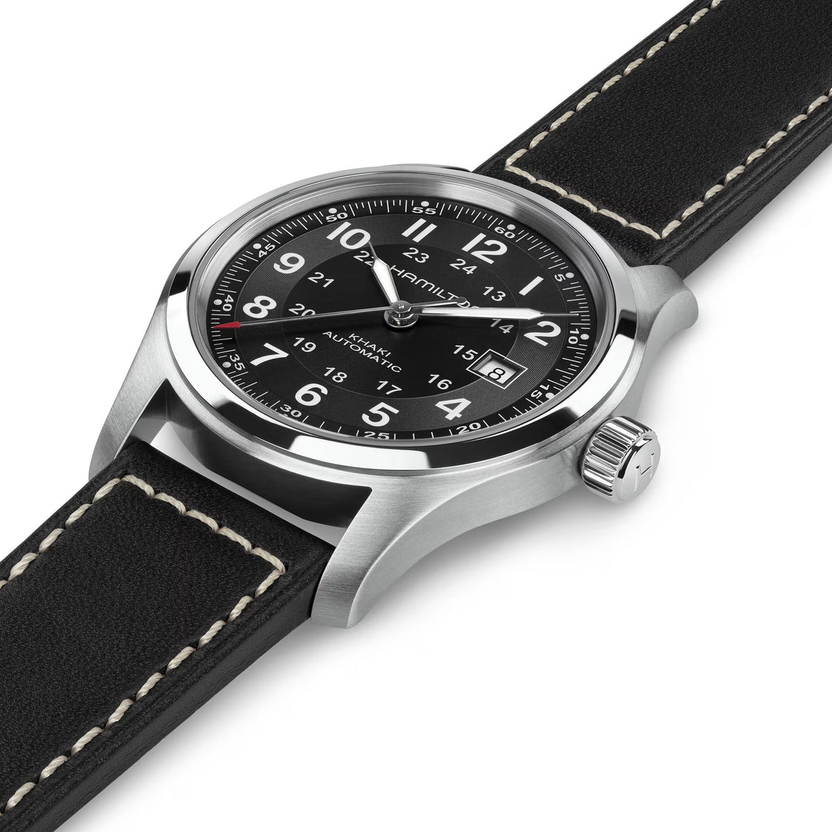 Hamilton Khaki Field H70605733 42mm stainless steel case side profile