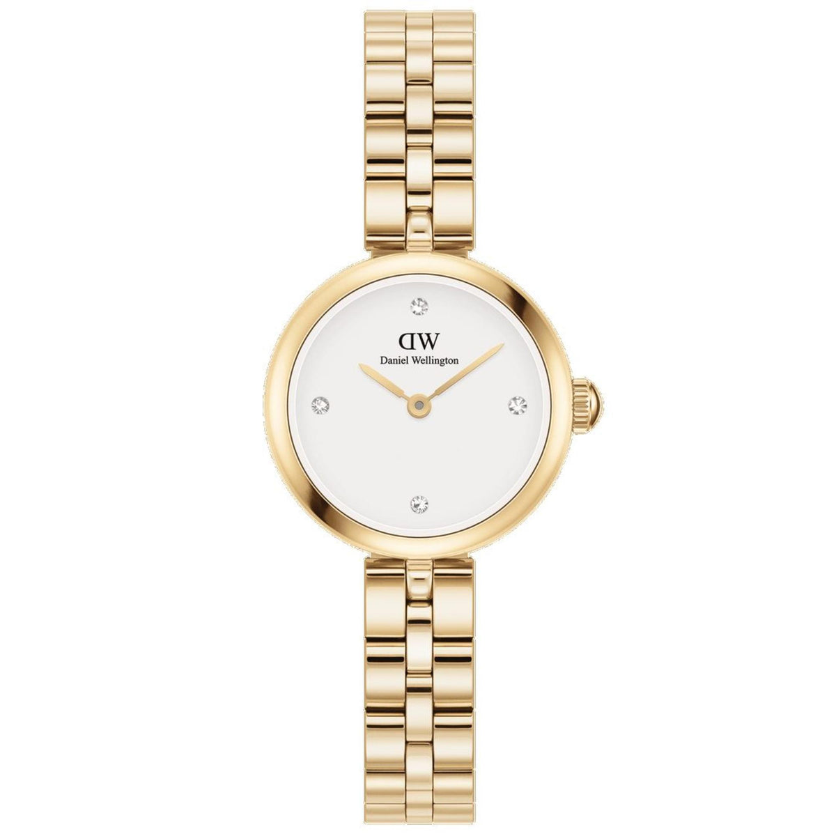 Daniel Wellington Elan Lumine Gold White Dial Steel Strap Women's Watch DW00100715