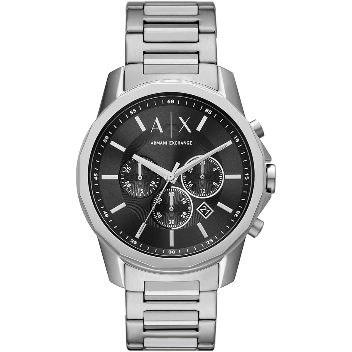 Armani Exchange Chronograph Quartz Black Dial Steel Strap Men’s Watch AX1720