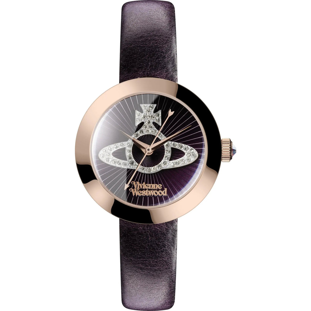 Vivienne Westwood Queensgate Purple Rose Gold Ladies’ Watch VV150RSPP - WatchNation
