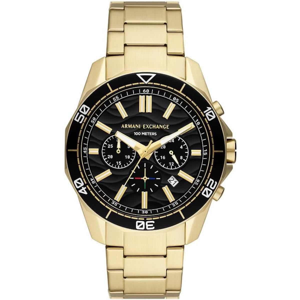 Armani Exchange Chronograph Quartz Black Dial Steel Strap Men’s Watch AX1958