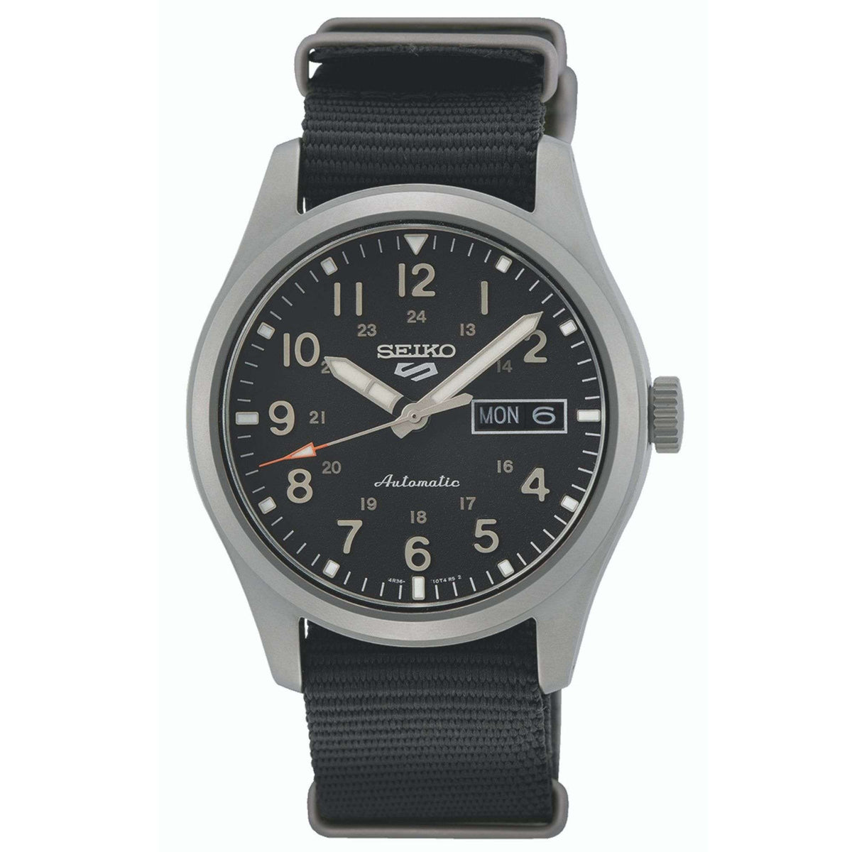 Seiko 5 Sports Automatic Movement Black Dial Nylon Bracelet Men’s Watch SRPG37K1