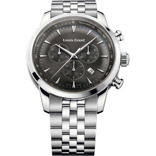 Louis Erard Heritage Silver Stainless Steel Case Silver Metal Bracelet Mens Watch 13900AA03.BMA38 42mm - WatchNation