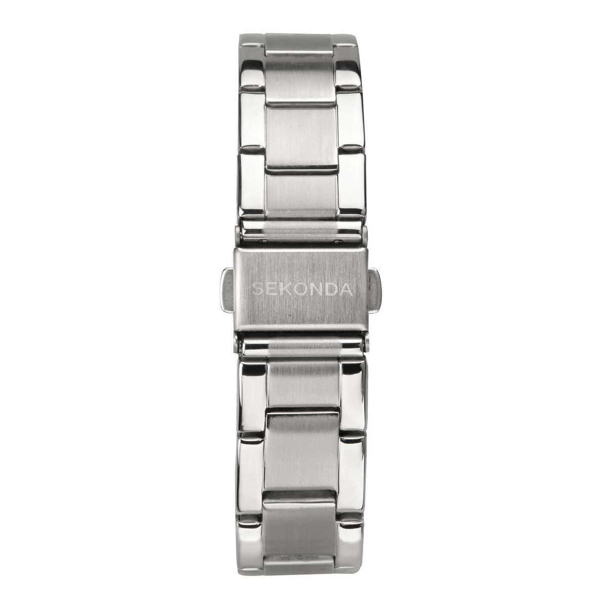 Sekonda ladies stainless steel watch, light blue dial, linked metal bracelet.