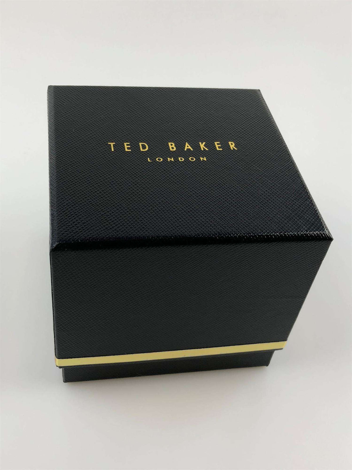 Black Ted Baker London gift box with gold logo on top