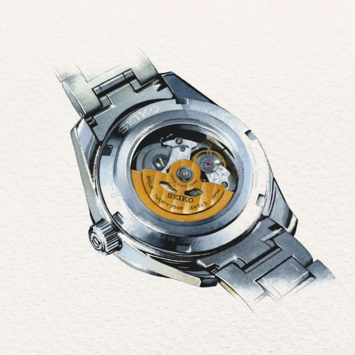 Seiko Presage SPB415J1 exhibition case back view