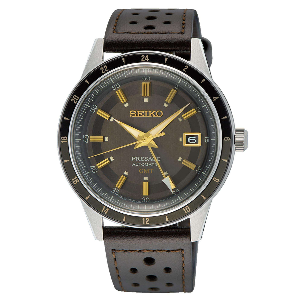 Seiko Presage 40mm SSK013J1 brown dial front view