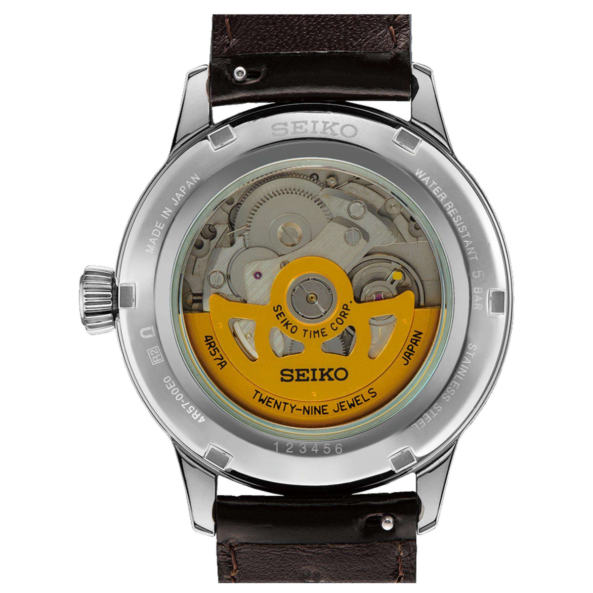 Seiko Presage SSA459J1 exhibition case back view