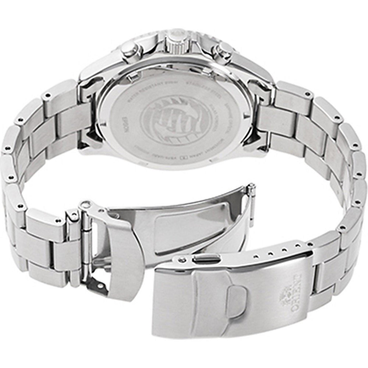 Orient Mako RA-TX0201L10B stainless steel bracelet and deployant clasp