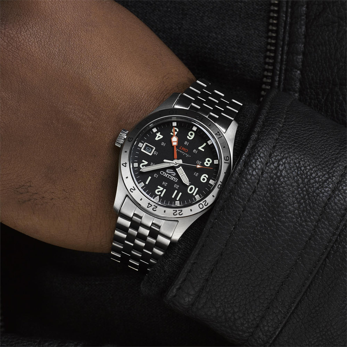 Seiko 5 Sports Field Deploy Mechanical GMT SSK023K1 on wrist